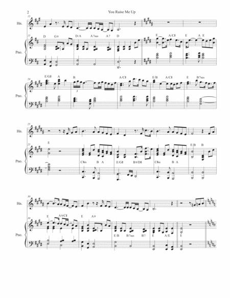 You Raise Me Up French Horn Solo And Piano Page 2