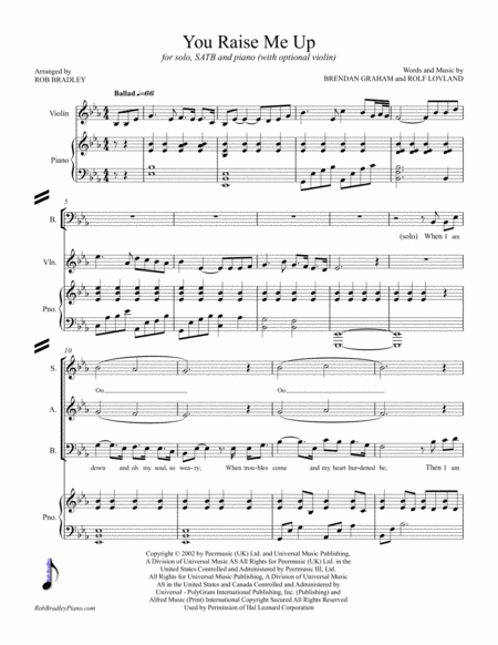 You Raise Me Up Satb Page 2