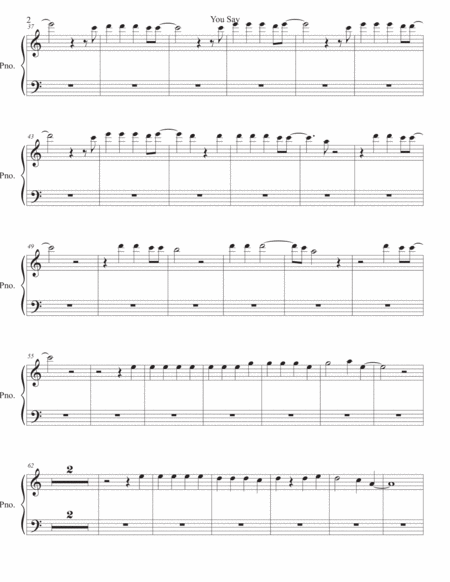 You Say Piano Easy Key Of C Page 2