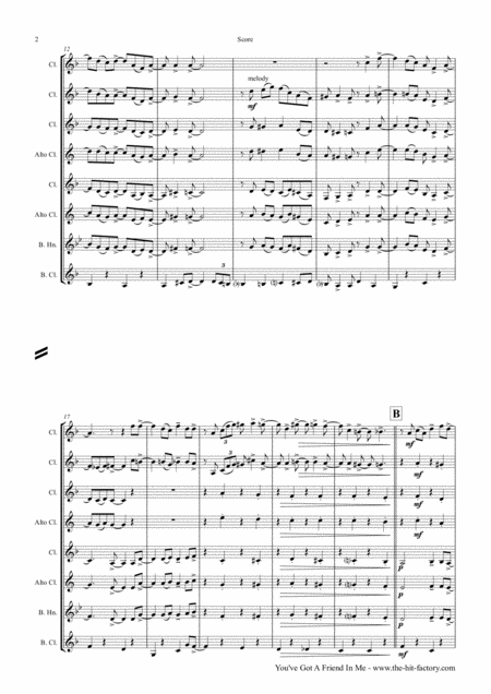 You Ve Got A Friend In Me Toy Story Clarinet Quintet Page 2