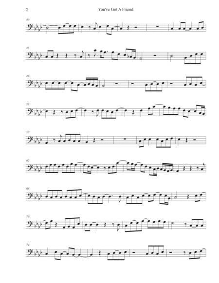 You Ve Got A Friend Trombone Page 2