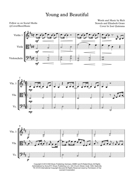 Young And Beautiful String Trio Page 2