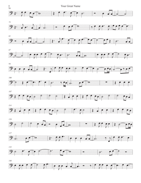 Your Great Name Easy Key Of C Euphonium Page 2