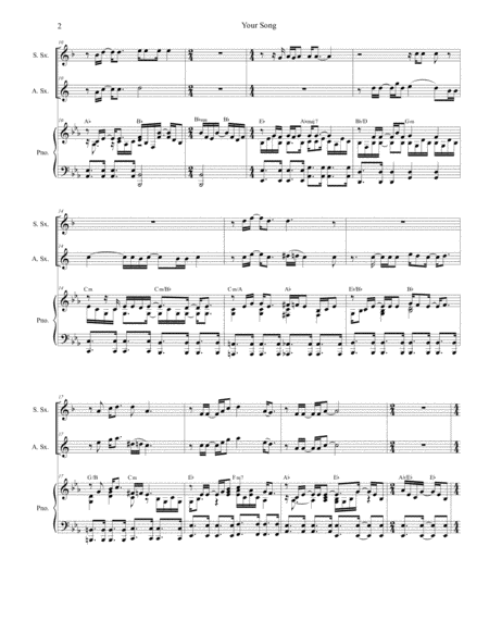 Your Song Duet For Soprano And Alto Saxophone Page 2