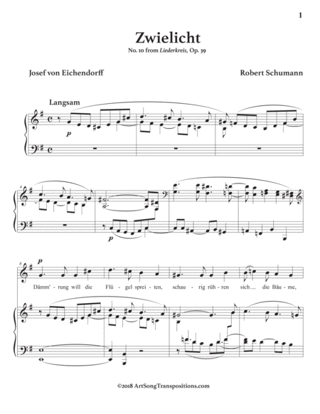 Zwielicht Op 39 No 10 E Minor Page 2