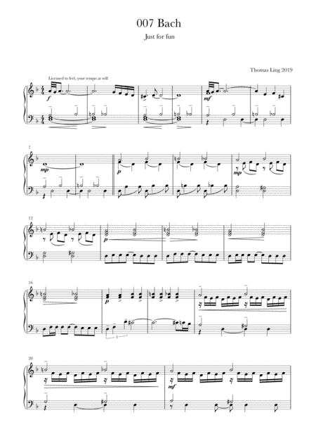 Free Sheet Music 007 Bach