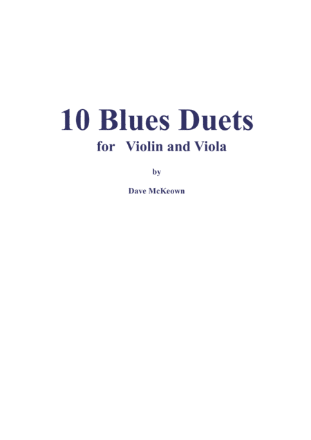 10 Blues Duets For Violin And Viola Sheet Music