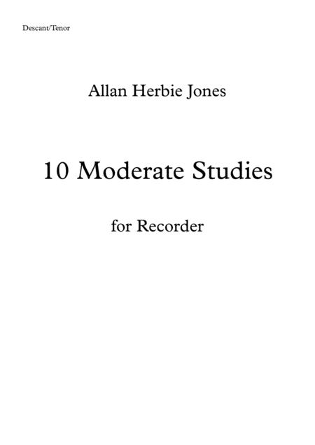 10 Moderate Studies For Descant Tenor Recorder Sheet Music