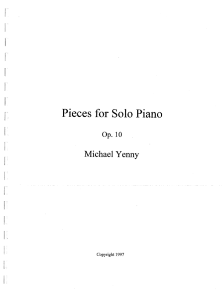 10 Pieces For Piano Op 10 Sheet Music