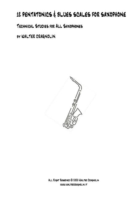 Free Sheet Music 12 Pentatonics Blues Scale For Saxophones