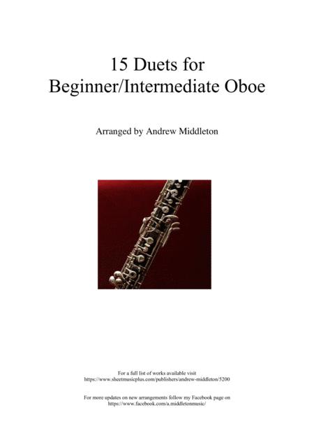 Free Sheet Music 15 Beginner Intermediate Duets For Oboe