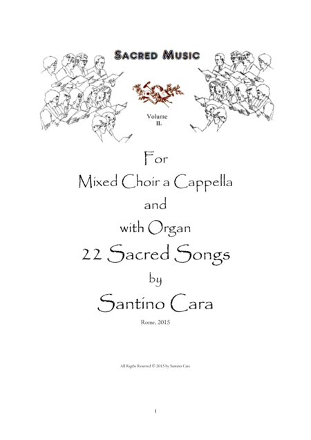 Free Sheet Music 22 Sacred Songs For Mixed Choir A Cappella And With Organ Volume 2