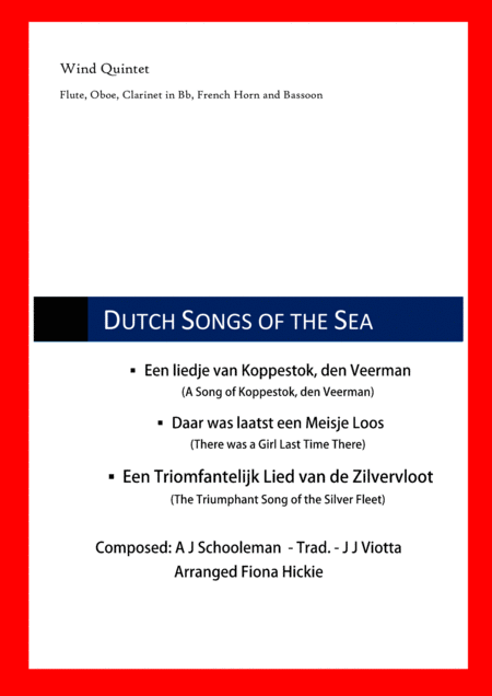 3 Dutch Songs Of The Sea Sheet Music