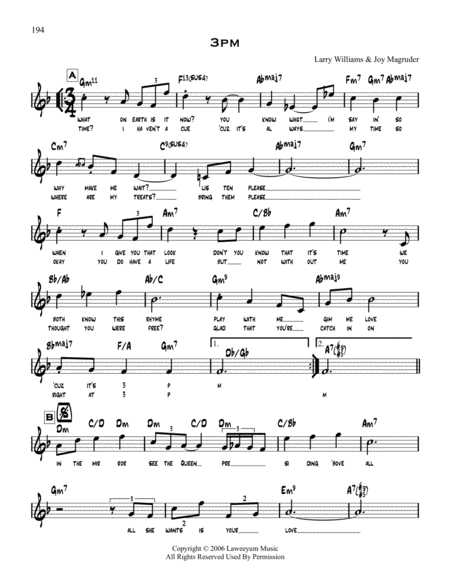 3 Pm Sheet Music