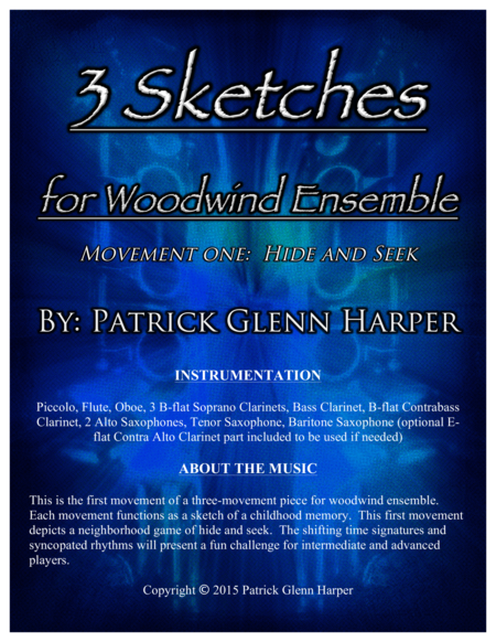 Free Sheet Music 3 Sketches For Woodwind Ensemble Movement 1 Hide And Seek