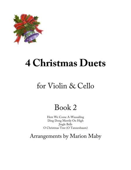 4 Christmas Duets For Vln Cello Bk 2 Sheet Music