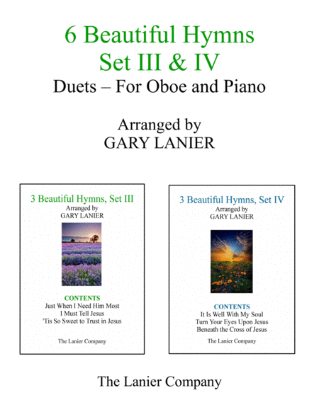 6 Beautiful Hymns Set Iii Iv Duets Oboe And Piano With Parts Sheet Music