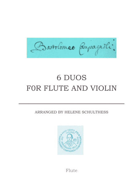 Free Sheet Music 6 Duos For Flute And Violin By Bartolomeo Campagnoli