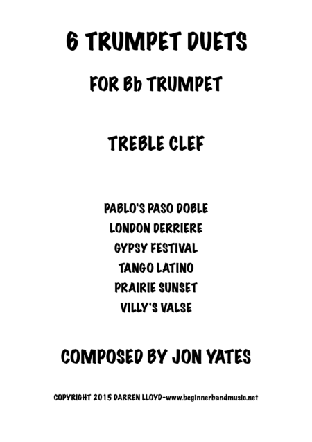 Free Sheet Music 6 Trumpet Duets