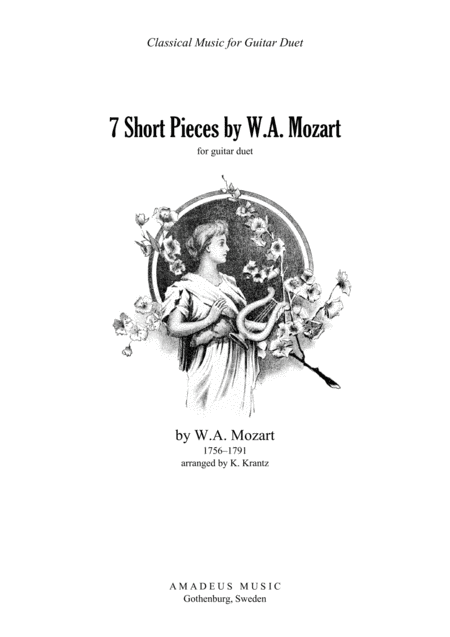 7 Short Pieces By W A Mozart Arranged For Guitar Duet Sheet Music