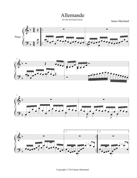 A Contemplation Solo Harp Sheet Music