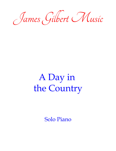 A Day In The Country Pn Sheet Music