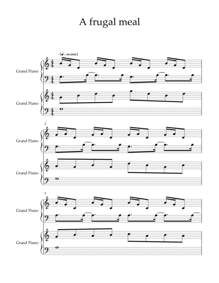 A Frugal Meal Sheet Music