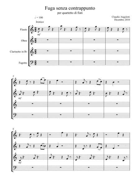 A Fugue Without Counterpoint Sheet Music