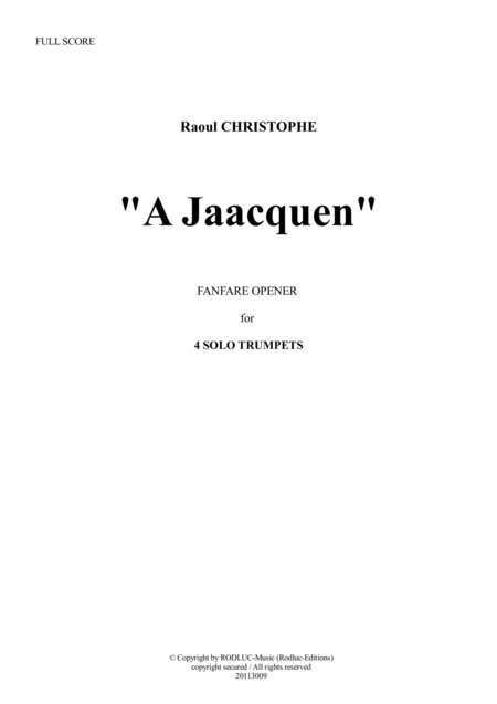 A Jaacquen Sheet Music