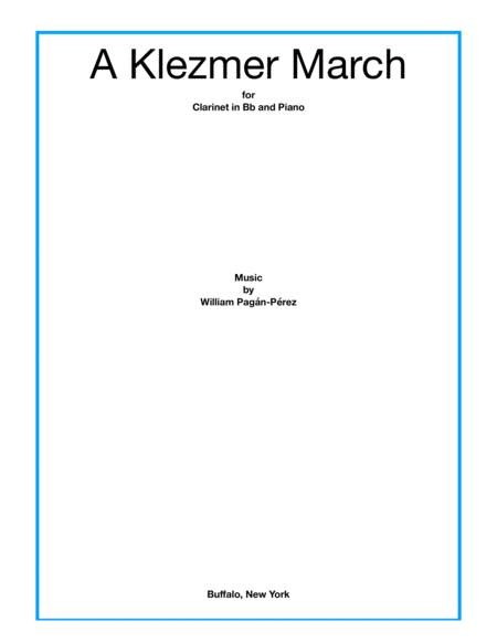 A Klezmer March For Clarinet In Bb And Piano Sheet Music