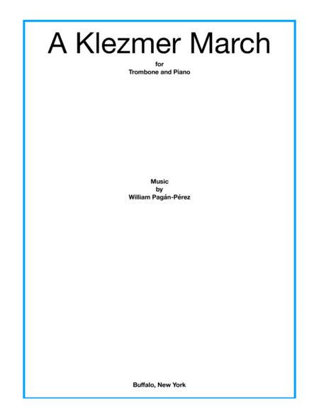 A Klezmer March For Trombone And Piano Sheet Music