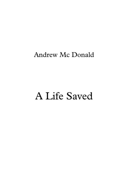 A Life Saved Sheet Music