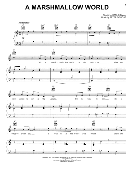 A Marshmallow World Sheet Music