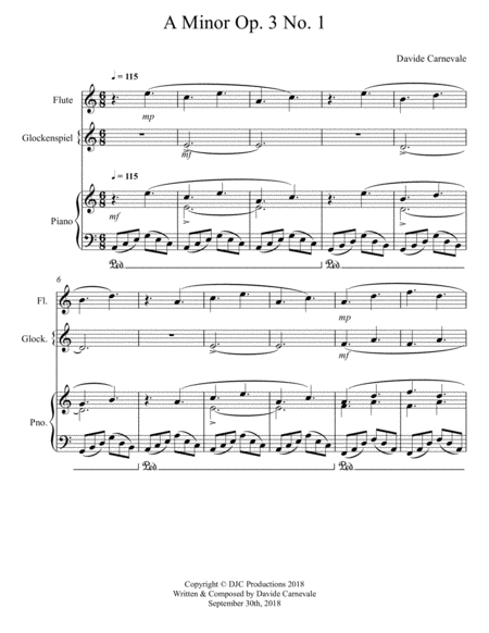 Free Sheet Music A Minor Op 3 No 1