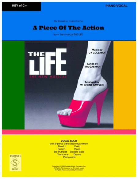 A Piece Of The Action From The Musical The Life Vocal Solo And 9 Piece Band Piano Vocal Part Sheet Music