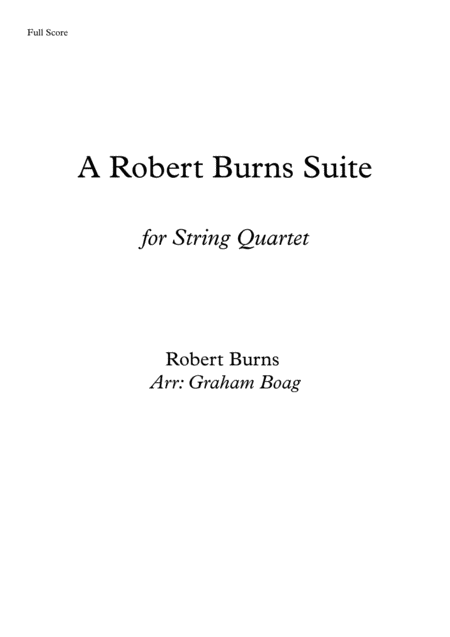 A Robert Burns Suite For String Quartet Sheet Music