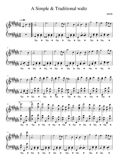 A Simple Traditional Waltz Sheet Music