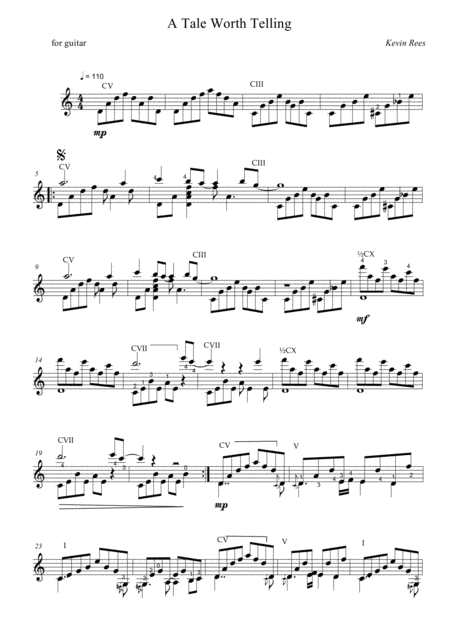 A Tale Worth Telling Sheet Music