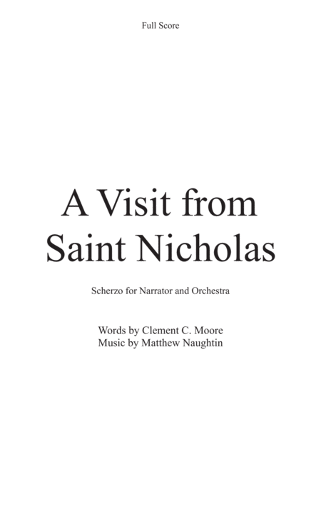 A Visit From St Nicholas Full Score Sheet Music