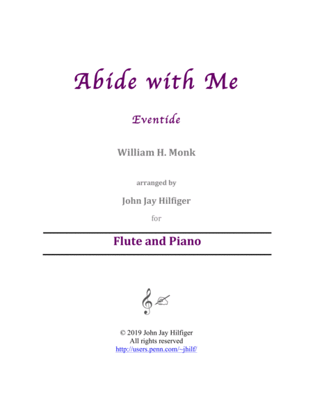 Abide With Me For Flute And Piano Sheet Music