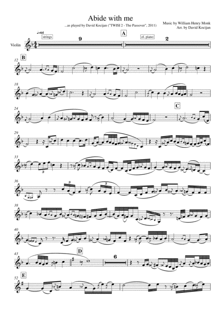 Abide With Me Violin Sheet Music