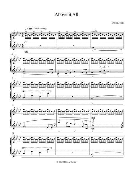 Above It All Late Intermediate Piano Solo Sheet Music