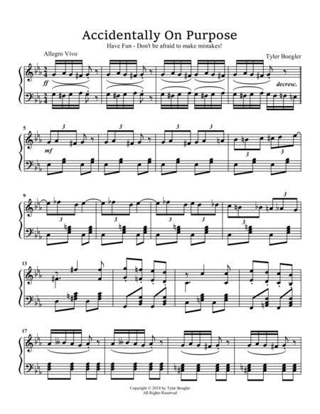 Accidentally On Purpose Sheet Music