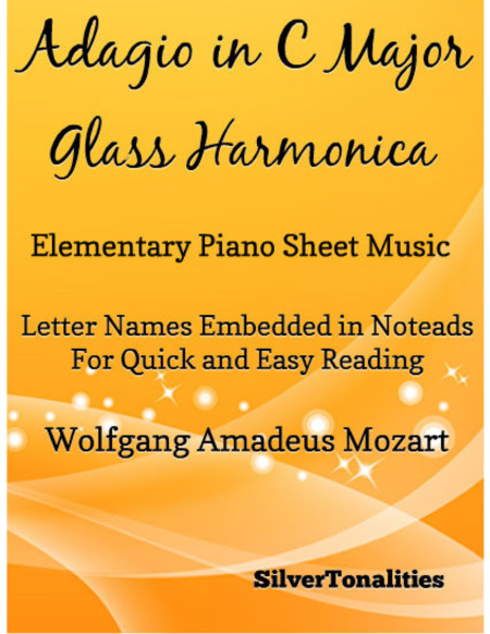 Adagio In C Major Glass Harmonica Elementary Piano Sheet Music Sheet Music