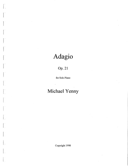 Adagio Op 21 Sheet Music