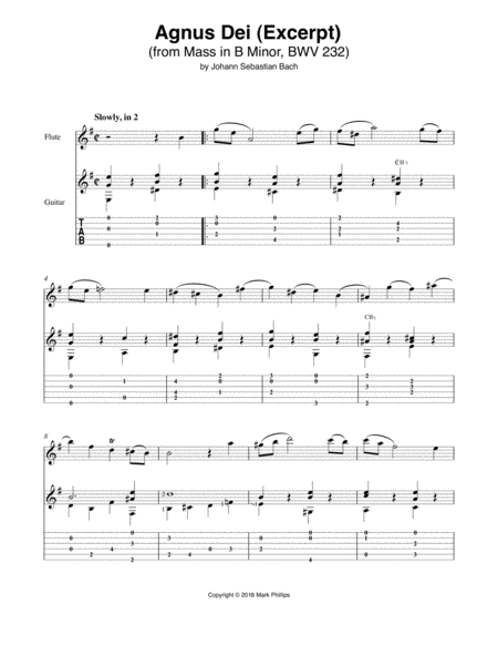 Free Sheet Music Agnus Dei Excerpt