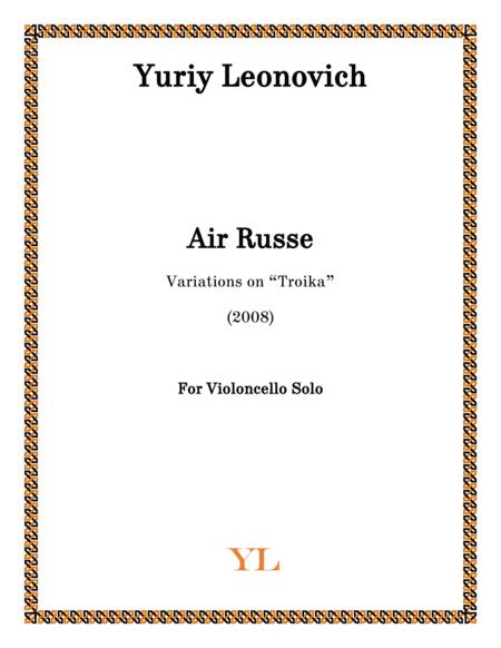 Air Russe Variations On Troika For Cello Solo Sheet Music