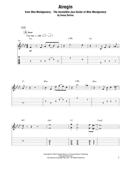 Free Sheet Music Airegin