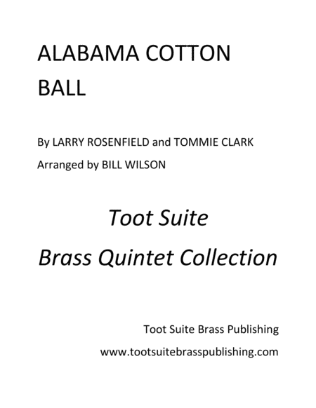 Free Sheet Music Alabama Cotton Ball