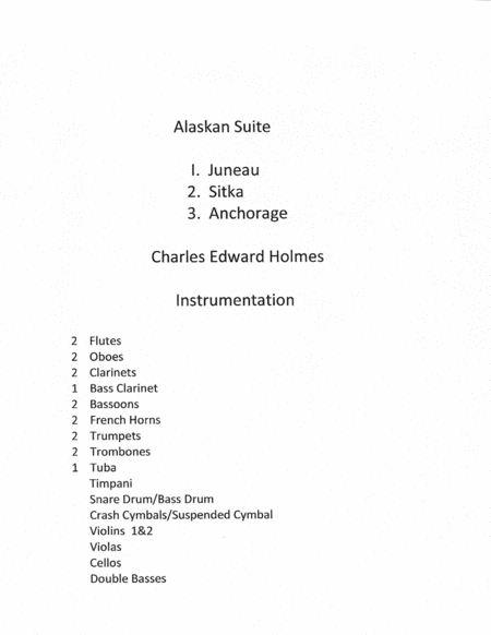 Alaskan Suite Score Sheet Music